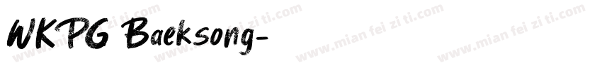WKPG Baeksong字体转换